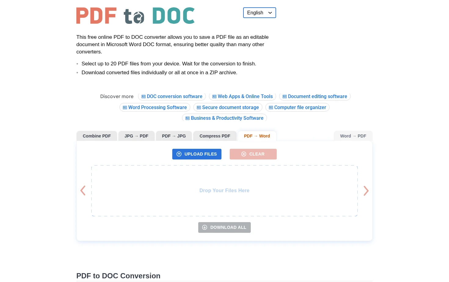 PDF to DOC 页面快照